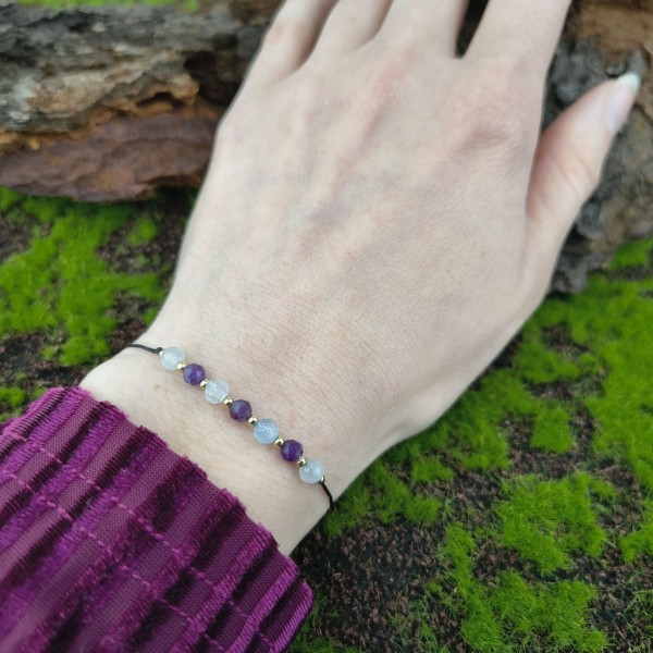 Bransoletka z kamieniami Apatyt, Cytryn - hover