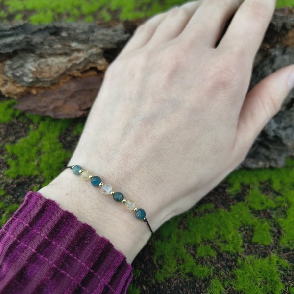 Bransoletka z kamieniami Ametyst, Turkus afrykanski - hover