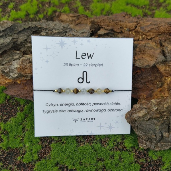 Bransoletka z kamieniami Tygrysie oko, Cytryn