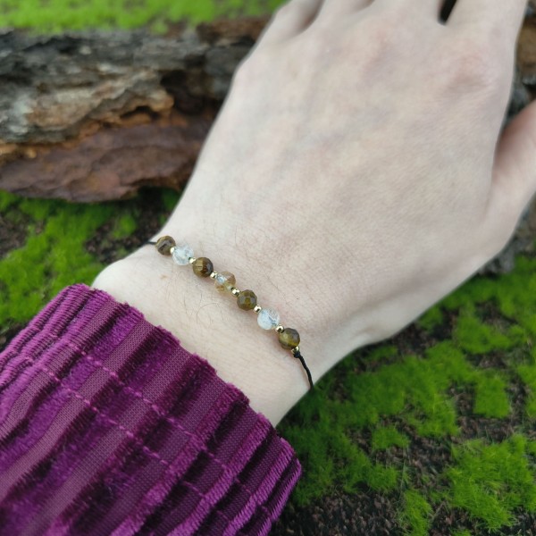 Bransoletka z kamieniami Cytryn, Tygrysie oko - hover