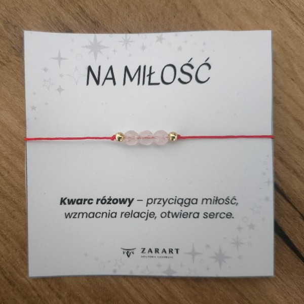 Bransoletka z kamieniami Kwarc różowy