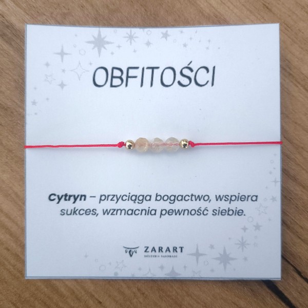Bransoletka z kamieniami Cytryn
