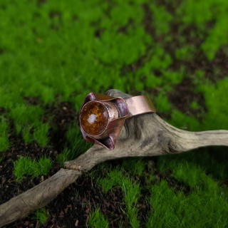 Pierścionek z bursztynem Xylathey