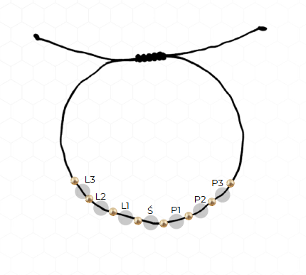 Bransoletka z kamieniami Bransoletka - 7 kamieni (4mm)