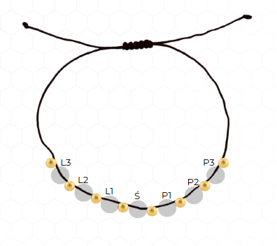 Bransoletka z kamieniami Bransoletka - 7 kamieni (4mm)