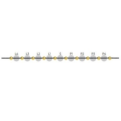 Bransoletka - 9 kamieni (4mm)