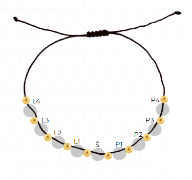Bransoletka z kamieniami Bransoletka - 9 kamieni (4mm)