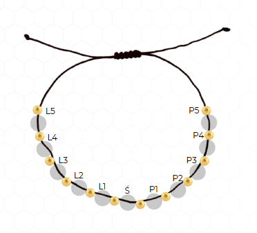 Bransoletka z kamieniami Bransoletka - 11 kamieni (4mm)
