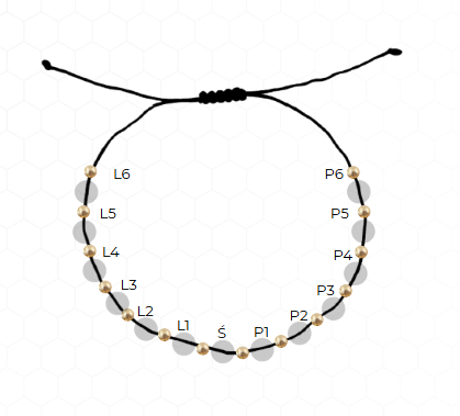 Bransoletka z kamieniami Bransoletka - 13 kamieni (4mm)