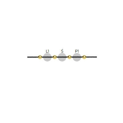 Bransoletka - 3 kamienie (4mm)