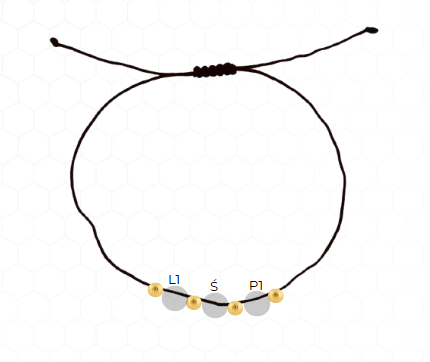 Bransoletka z kamieniami Bransoletka - 3 kamienie (4mm)