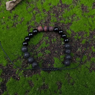 Bransoletka Bawole oko, Onyks, Lawa wulkaniczna