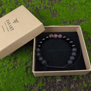 Bransoletka Bawole oko, Onyks, Lawa wulkaniczna