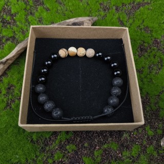 Bransoletka Jaspis, Onyks, Lawa wulkaniczna