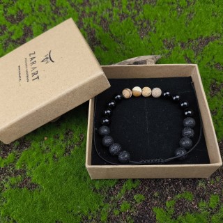 Bransoletka Jaspis, Onyks, Lawa wulkaniczna