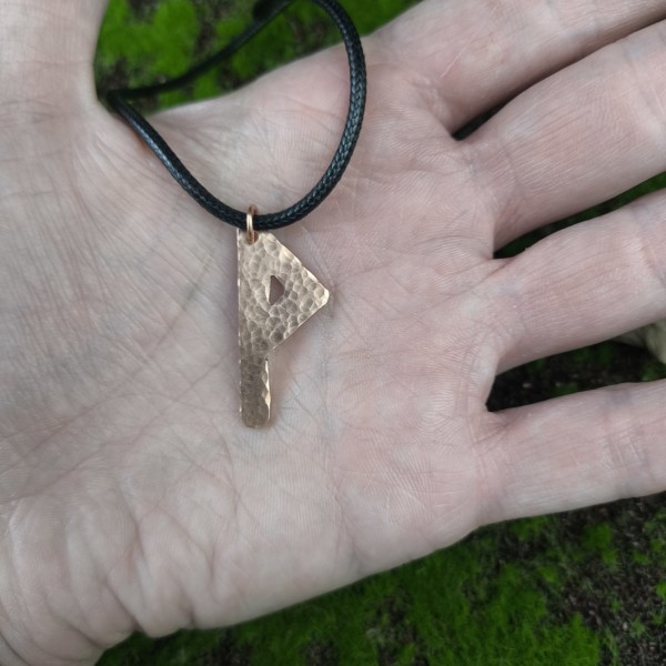 Naszyjnik miedziany Naszyjnik Runa Wunjo - hover