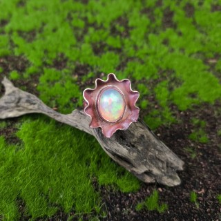 Pierścionek z opalem etiopskim Itherys