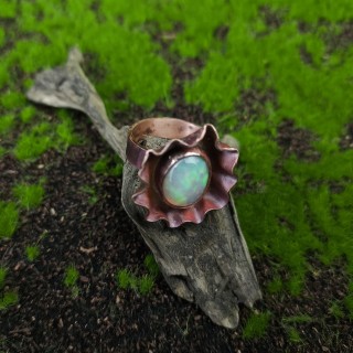 Pierścionek z opalem etiopskim Itherys