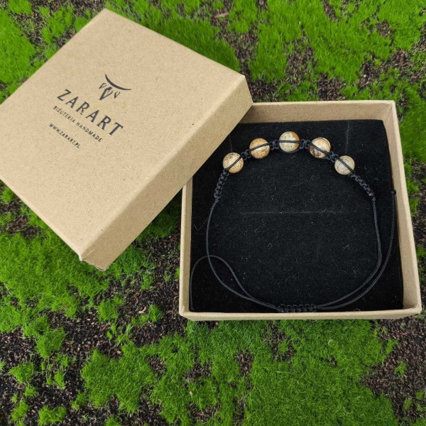 Bransoletka Jaspis na sznurku