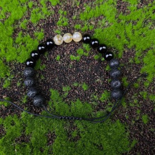 Bransoletka Cytryn, Onyks, Lawa