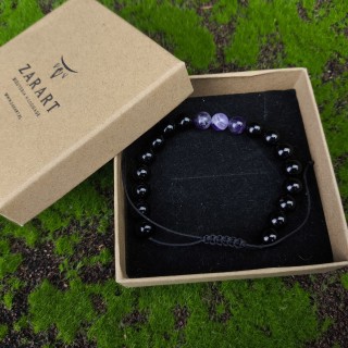 Bransoletka Ametyst, Onyks