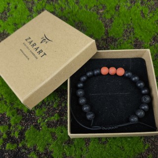 Bransoletka Jaspis, Onyks, Lawa