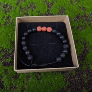 Bransoletka Jaspis, Onyks, Lawa