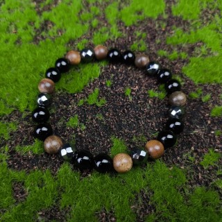 Bransoletka Onyks, Drewno sandałowe, Hematyt