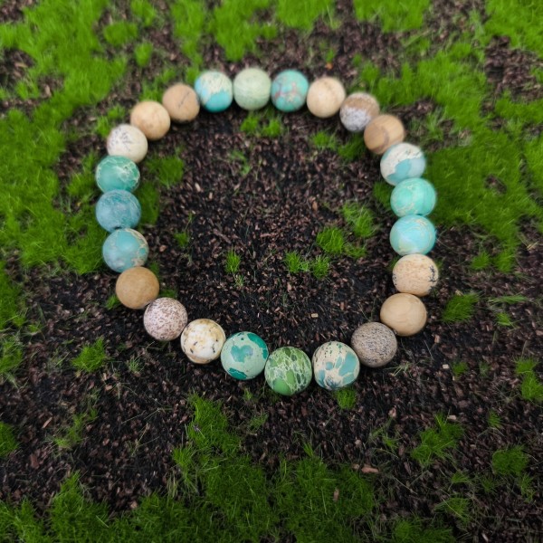 Bransoletka Jaspis, Drewno sandałowe