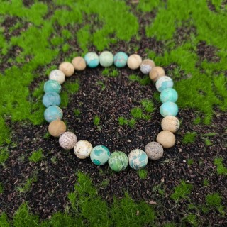 Bransoletka Jaspis, Drewno sandałowe