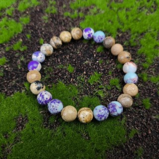 Bransoletka Jaspis cesarski, Drewno sandałowe