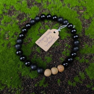 Bransoletka Onyks, Turmalin, Sandałowiec