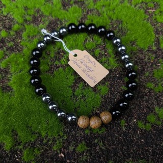 Bransoletka Onyks, Hematyt, Sandałowiec