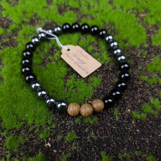 Bransoletka Onyks, Hematyt, Sandałowiec