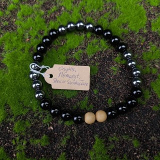 Bransoletka Hematyt, Onyks, Sandałowiec