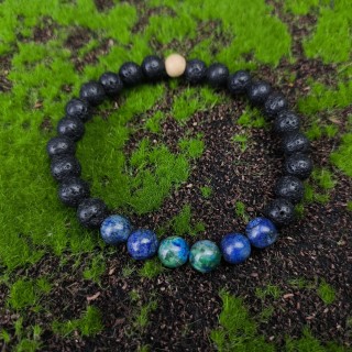 Bransoletka Lawa, Azuryt, Sandałowiec