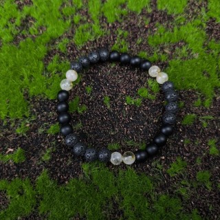 Bransoletka Cytryn, Turmalin, Lawa