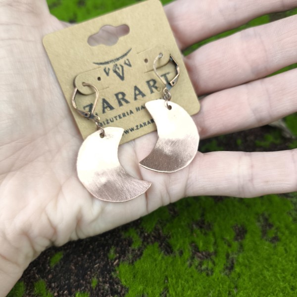 Kolczyki miedziane Kolczyki księżyce Kelisther - hover