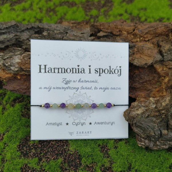 Bransoletka z kamieniami Bransoletka Harmonia i Spokój