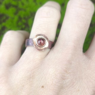 Pierścionek z różowym Turmalinem
