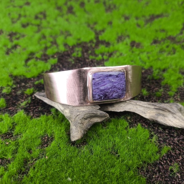 Bransoleta miedziana z Czaroitem