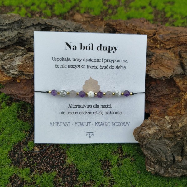 Bransoletka z kamieniami Bransoletka "Na ból dupy"