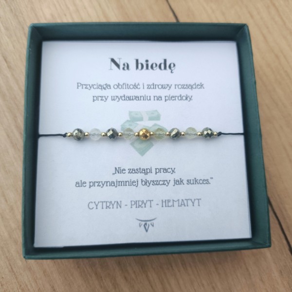 Bransoletka z kamieniami Bransoletka "Na biedę" - hover