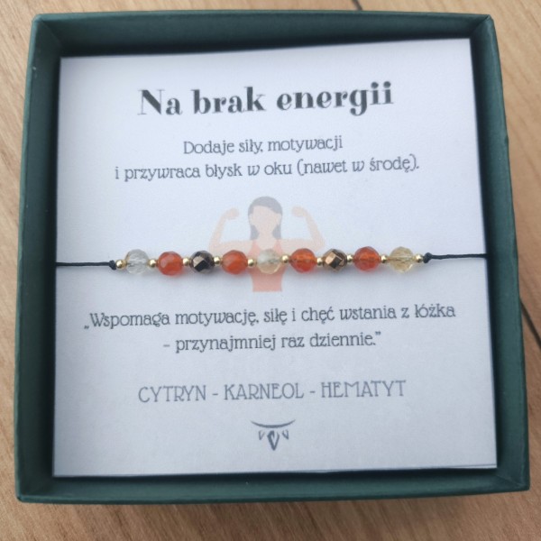 Bransoletka z kamieniami Bransoletka "Na brak energii" - hover
