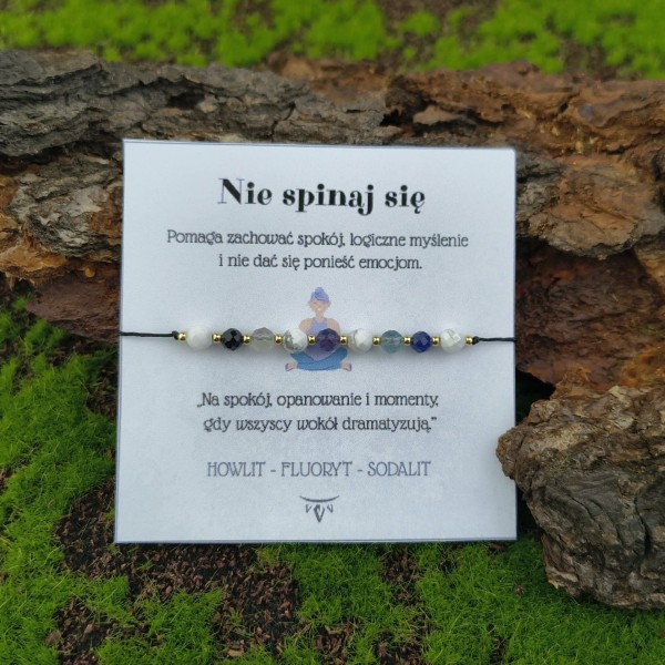 Bransoletka z kamieniami Bransoletka "Nie spinaj się"