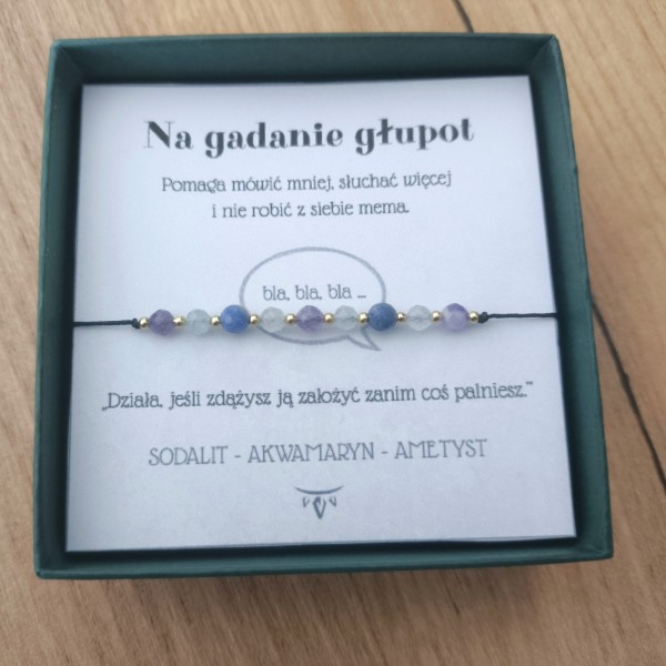 Bransoletka z kamieniami Bransoletka "Na gadanie głupot" - hover