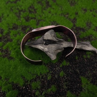 Bransoleta miedziana z Malachitem