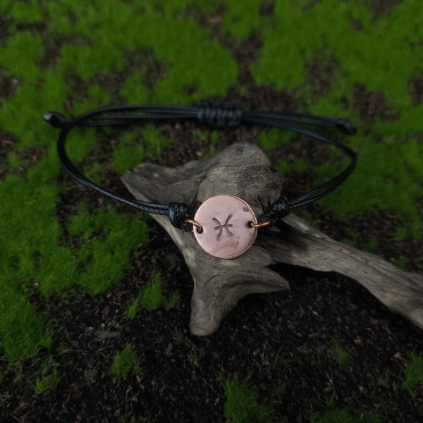 Bransoleta miedziana Zodiakalna - Ryby