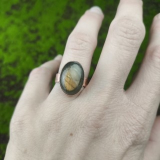 Pierścionek z labradorytem  Ulekith