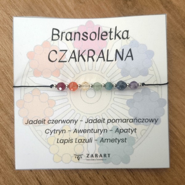 czarny sznurek, srebrne przekładki